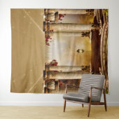 Romantische achtergrond wandkleed (In Situ (horizontaal))