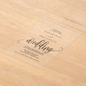 Romantische acryl bruiloft uitnodiging (Laagn)