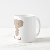 Romantische Afrikaanse olifanten Koffiemok (Voorkant rechts)