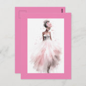 Romantische Afro-Amerikaanse Bruid Briefkaart (Voorkant / Achterkant)