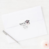 Romantische afstudeersticker - Zwarte pet Hart Sticker (Envelop)
