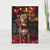 Romantische Amerikaanse Staffordshire Terrier Vale Kaart (Voorkant)