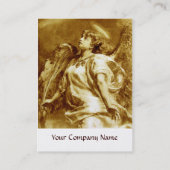 ROMANTISCHE ANGEL IN DE BROEIENDE SEPIA GEEL WIT P VISITEKAARTJE (Achterkant)