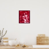 ROMANTISCHE ANGEL MET VERVANG IN PINK FUCHSIA WHIT POSTER (Keuken)