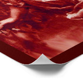 ROMANTISCHE ANGEL MET VERVROUW IN ANTIEK RODE WITT POSTER (Hoek)