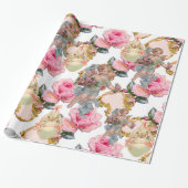 ROMANTISCHE ANGEL-SPEELROSEN, EENVOUDIGE EIEREN CADEAUPAPIER (Uitgerold)