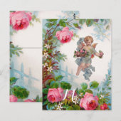 ROMANTISCHE ANGEL-SPEELROSSEN EN -STROMEN BRIEFKAART (Voorkant / Achterkant)