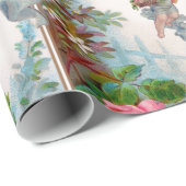 ROMANTISCHE ANGEL-SPEELROSSEN EN -STROMEN CADEAUPAPIER (Rol Hoek)