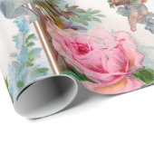 ROMANTISCHE ANGEL-SPEELROSSEN EN -STROMEN CADEAUPAPIER (Rol Hoek)