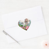 ROMANTISCHE ANGEL-SPEELROSSEN EN -STROMEN HART STICKER (Envelop)