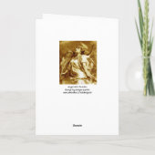 ROMANTISCHE ANGEL, VERDER, BROWN SEPIA WHITE Kerst Feestdagen Kaart (Achterkant)