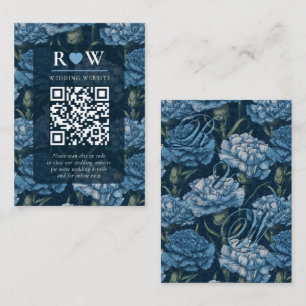 Romantische Anjer Accent Traditionele Trouwdag Informatiekaartje