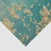 Romantische Antiek Emerald en Gold Design Series 1 Tissuepapier (Detail)