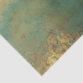 Romantische Antiek Emerald en Gold Design Series 1 Tissuepapier (Detail)