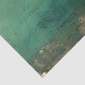 Romantische Antiek Emerald en Gold Design Series 1 Tissuepapier (Detail)