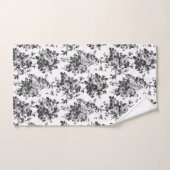 Romantische Antiek  Rozen-Grijs op Wit Bad Handdoek (Handdoek)