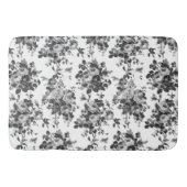 Romantische Antiek Rozen-Grijs op Wit Badmat (Voorkant)
