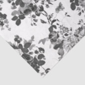 Romantische Antiek  Rozen-Grijs op Wit Tissuepapier (Detail)