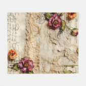 Romantische antieke perkamenten brief fleece deken (Voorkant (Horizontaal))