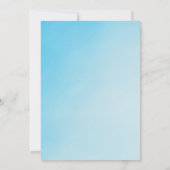 Romantische aquarel blauwe orchideeën bloemenbruil kaart (Achterkant)