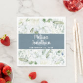 Romantische aquarel bloem witte bloemen bruiloft servet (Insitu)