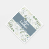 Romantische aquarel bloem witte bloemen bruiloft servet (Hoek)