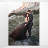 Romantische  Aquarel | Boho Bruiloft Drieluik Uitnodiging (Binnenkant midden)