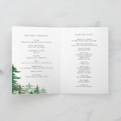 Romantische Aquarel Bos Bruiloft Programma (Binnen)