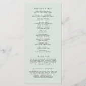 Romantische Aquarel Bos Bruiloft Programmakaart (Achterkant)