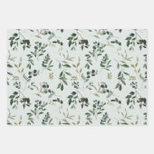 Romantische Aquarel Botanische Begroeiing Inpakpapier Vel (Voorkant 3)