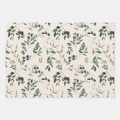 Romantische Aquarel Botanische Begroeiing Inpakpapier Vel (Voorkant)