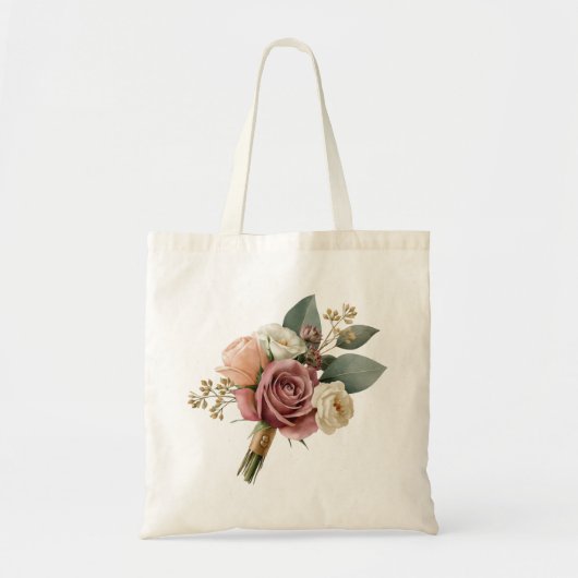 Romantische Aquarel Bruidsboeket Tote Bag (Voorkant)