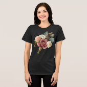 Romantische Aquarel Bruidsboeket Tri-Blend Shirt (Voorkant volledig)