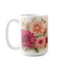 Romantische Aquarel Dahlia Tuin
