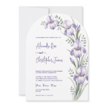 Romantische Aquarel Iris Tuin Bruiloft