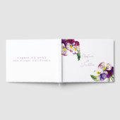 Romantische aquarel viooltjes gastenboek (Volledig)