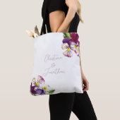 Romantische aquarel viooltjes tote bag (Dichtbij)
