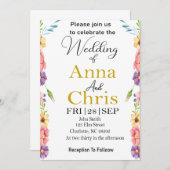 Romantische Aquarel Weide Trouwuitnodiging Save The Date (Voorkant / Achterkant)