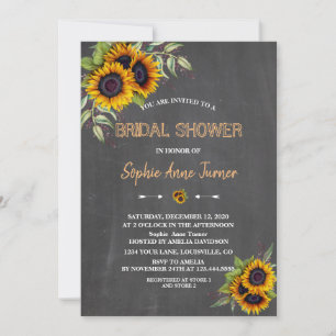 Romantische Aquarel Zonnebloemen Hout Vrijgezellen Kaart