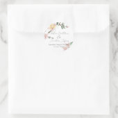 Romantische Aquarelappelbloesems Ronde Sticker (Tas)