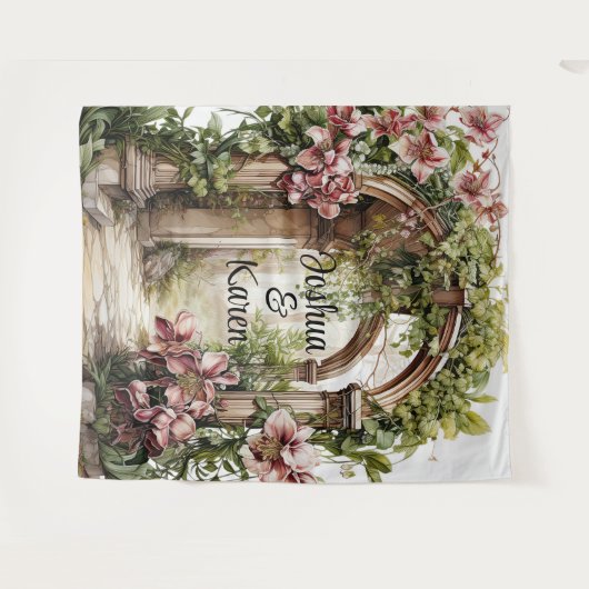  Romantische Archway Wedding Achtergrond Wandkleed (Voorkant (horizontaal))