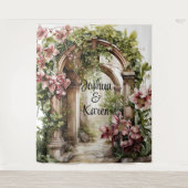  Romantische Archway Wedding Achtergrond Wandkleed (Voorkant)