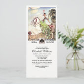 Romantische Art Bridal Shower-uitnodigingen Kaart (Staand voorkant)