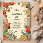 Romantische Art Nouveau bruiloft Kaart