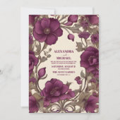 Romantische Art Nouveau bruiloft Kaart (Voorkant)