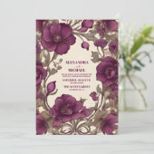 Romantische Art Nouveau bruiloft Kaart (Staand voorkant)