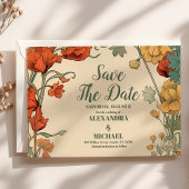 Romantische Art Nouveau bruiloft Save The Date