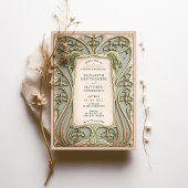 Romantische Art Nouveau Lily Wedding Kaart