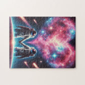 Romantische Astronaut Puzzel – Heart Nebula Design (Horizontaal)