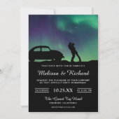 Romantische Aurora-sterrenstelsel Trouwuitnodiging Kaart (Voorkant)
